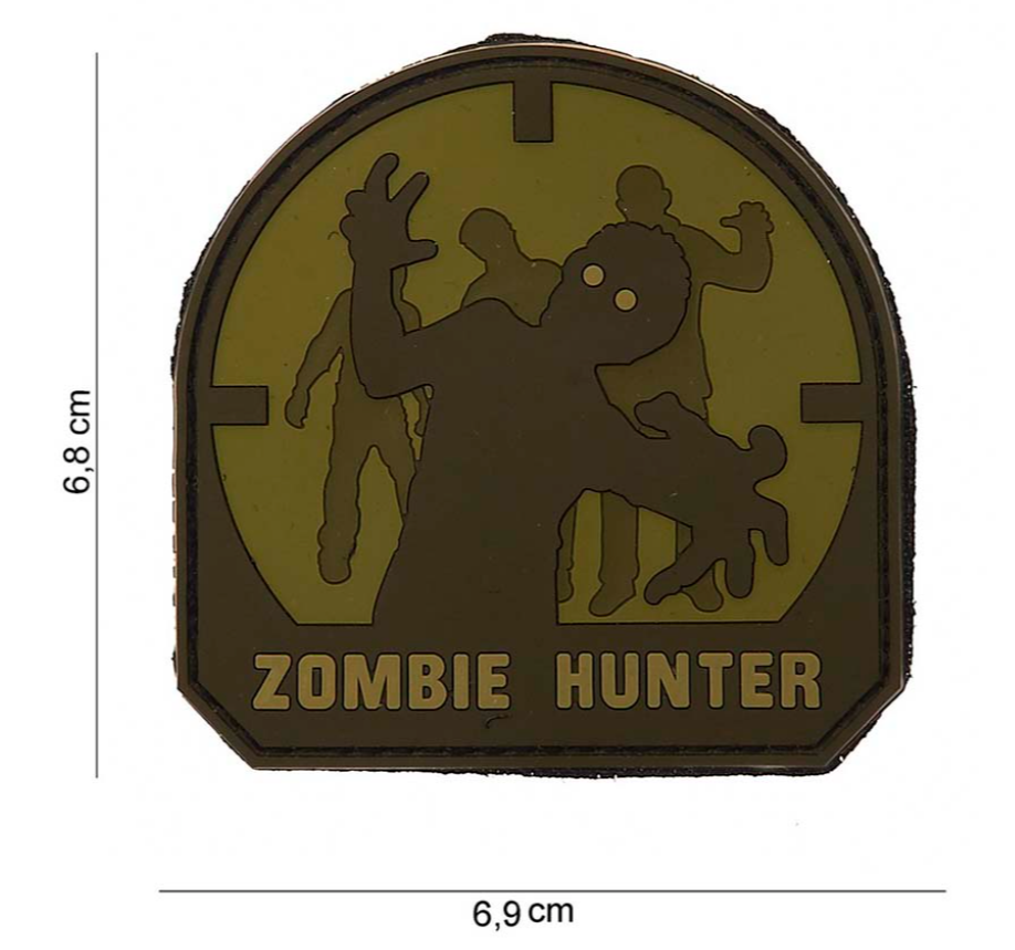 3D Zombie Hunter Rubber Patch- ARID
