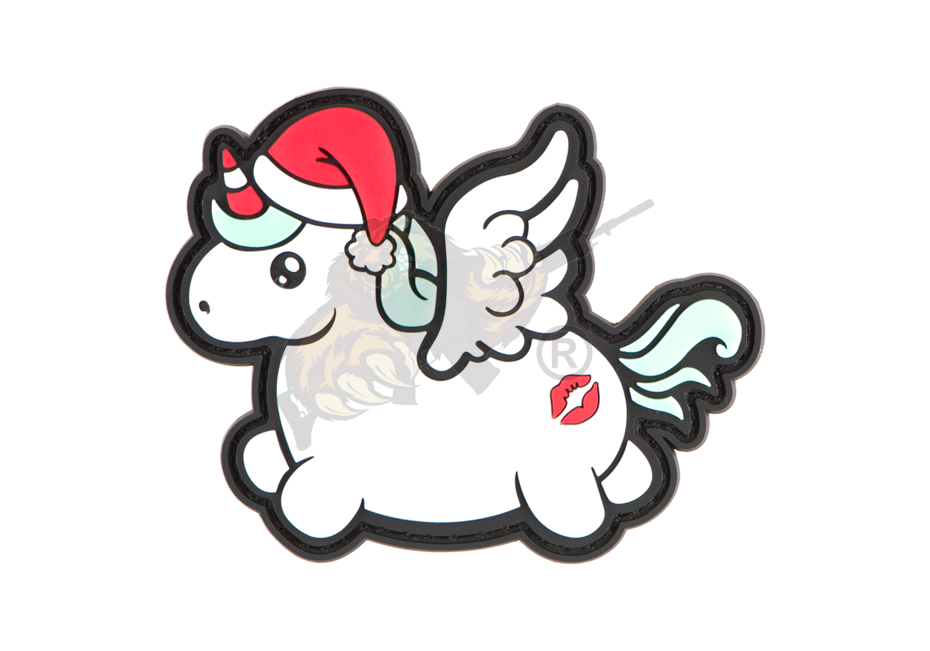 Christmas Unicorn Rubber Patch - JTG
